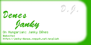 denes janky business card